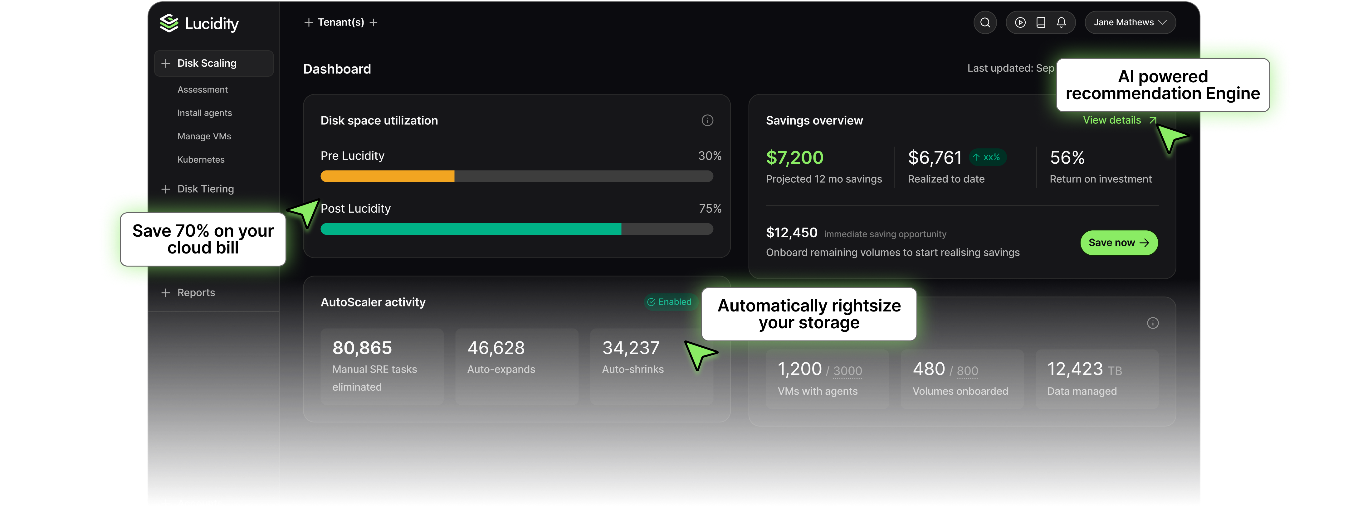 Lucidity dashboard